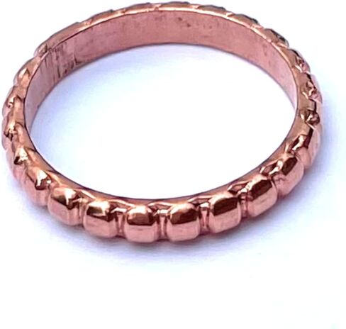 Pure Copper Ring 3mm Band Beaded Beads in Saudi Arabia