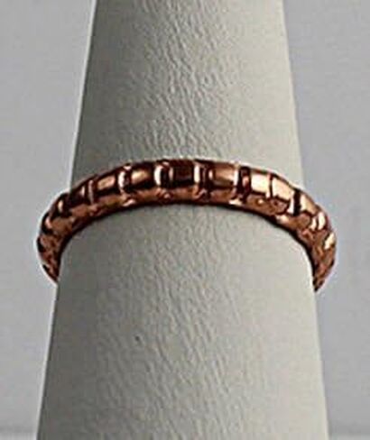 Pure Copper Ring 3mm Band Beaded Beads in Saudi Arabia