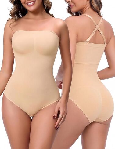 Strapless Shapewear for Women, Seamless Tummy Control Shapewear Bodysuit, Under Dress Brief Body Shaper in Saudi Arabia