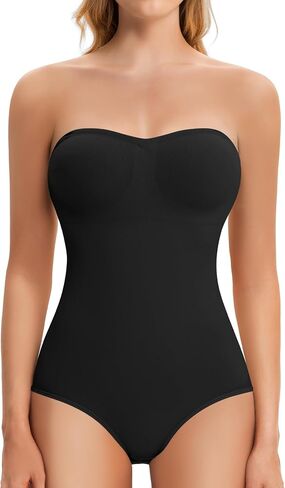 ONEW Strapless Shapewear Bodysuit for Women Seamless Tummy Control Tube Top Body Shaper With Removable Straps in Saudi Arabia