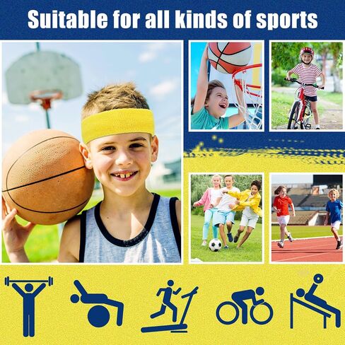 Libima Kids العصابات السائبة الأولاد عقال للرياضة الأطفال القطن تيري الشباب العصابات العصابات الرياضية المرنة فتل العصابات الرياضية لأنشطة الفريق in Kuwait