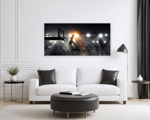 Muolunna BK06662 Basketball Sports Canvas Wall Art Picture 1 Panel Sports Painting Art Prints For Living Room Boys Room Office Wall Decor Artwork in Saudi Arabia