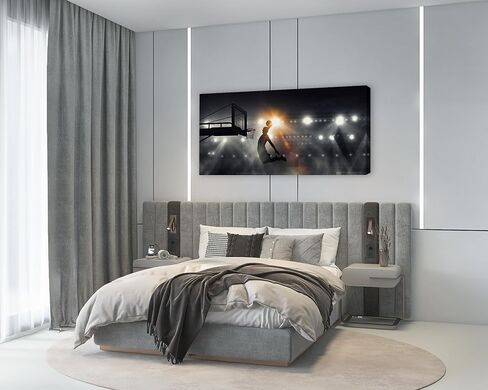 Muolunna BK06662 Basketball Sports Canvas Wall Art Picture 1 Panel Sports Painting Art Prints For Living Room Boys Room Office Wall Decor Artwork in Saudi Arabia