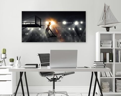 Muolunna BK06662 Basketball Sports Canvas Wall Art Picture 1 Panel Sports Painting Art Prints For Living Room Boys Room Office Wall Decor Artwork in Saudi Arabia