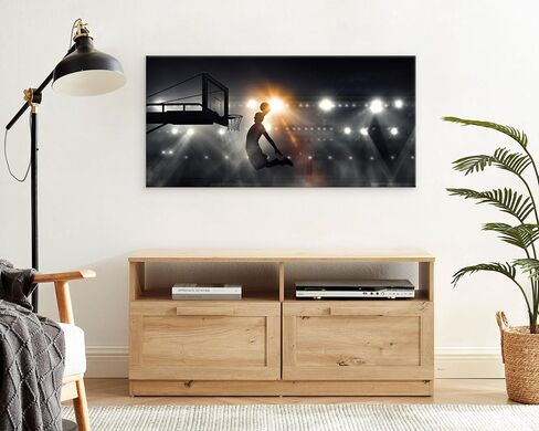Muolunna BK06662 Basketball Sports Canvas Wall Art Picture 1 Panel Sports Painting Art Prints For Living Room Boys Room Office Wall Decor Artwork in Saudi Arabia