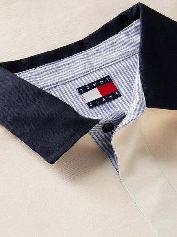 Tommy Jeans Men's Long Sleeve Cotton Rugby Polo Shirt in Relaxed Fit in Kuwait