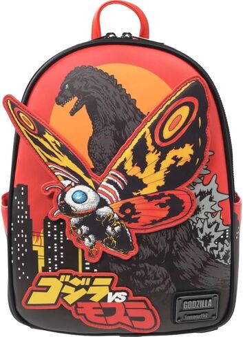 Loungefly Godzilla vs. Mothra Midsize Backpack – Entertainment Earth Exclusive Kaiju Faux Leather Backpack with Moving Mothra Applique in Kuwait