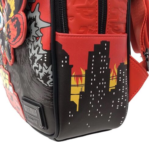 Loungefly Godzilla vs. Mothra Midsize Backpack – Entertainment Earth Exclusive Kaiju Faux Leather Backpack with Moving Mothra Applique in Kuwait