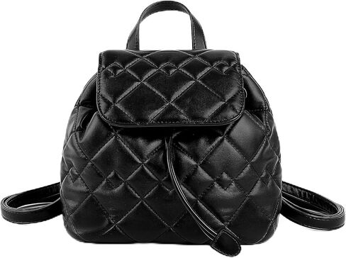 Quilted Mini Backpack for Women, Vegan Leather Backpack Purse with Magnetic Closure Quilted Purse White in Kuwait