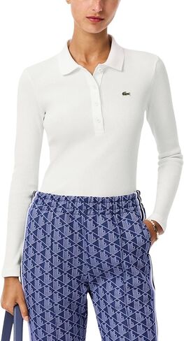 Lacoste Womens Ls Knitted Polo in Kuwait