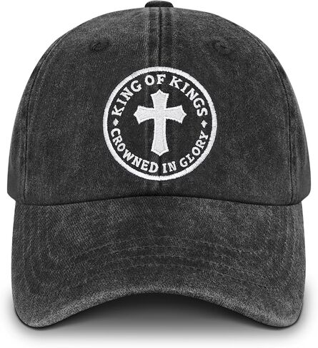 Vintage Jesus Christian Cross Hats for Men - King of Kings Baseball Cap - Cotton Snapback in Kuwait