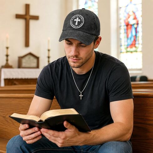 Vintage Jesus Christian Cross Hats for Men - King of Kings Baseball Cap - Cotton Snapback in Kuwait