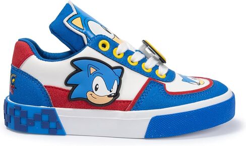 Sonic The Hedgehog Officially Licensed Youth Court Sneakers – Lightweight Athletic Running Shoes for Kids, Lace-Up Casual Sneakers for School & Play in Kuwait