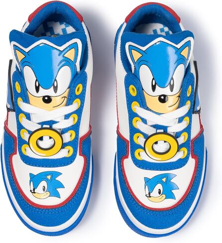 Sonic The Hedgehog Officially Licensed Youth Court Sneakers – Lightweight Athletic Running Shoes for Kids, Lace-Up Casual Sneakers for School & Play in Kuwait