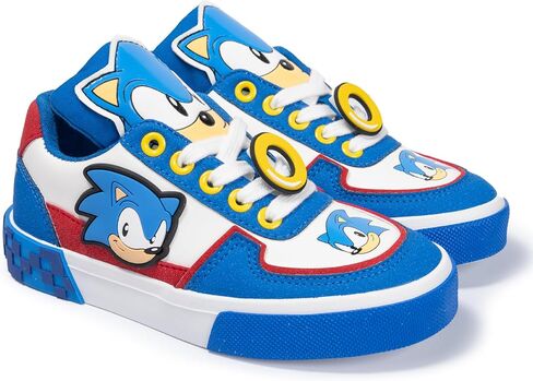 Sonic The Hedgehog Officially Licensed Youth Court Sneakers – Lightweight Athletic Running Shoes for Kids, Lace-Up Casual Sneakers for School & Play in Kuwait