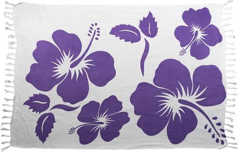 Large Print Hibiscus Flower Sarong in Saudi Arabia