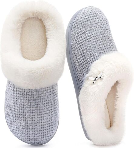 ULTRAIDEAS Women's Cozy Memory Foam Slippers, Anti-Slip Rubber Sole House Shoes for Indoor Outdoor in Saudi Arabia