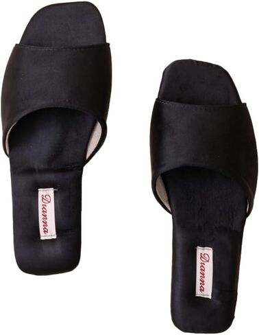 Molodo Luxury Satin Slide Slippers for Women Men Non-Slip Rubber Sole Indoor Home Shoes in Kuwait