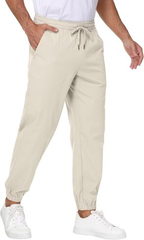 Tyhengta Mens Relaxed Fit Chino Jogger Pants with Zipper Pockets in Saudi Arabia