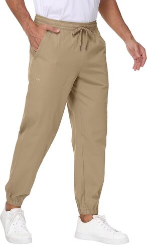 Tyhengta Mens Relaxed Fit Chino Jogger Pants with Zipper Pockets in Saudi Arabia