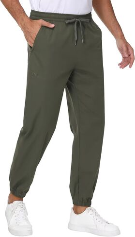Tyhengta Mens Relaxed Fit Chino Jogger Pants with Zipper Pockets in Saudi Arabia