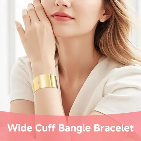 4 Pcs DIY Corsage Wrist Bracelet Bands Gold Bride Cuff Bracelets for Women Adjustable Chunky Gold Bangles Trendy Gold Jewelry for Bridal Party Prom, Party Accessories in Saudi Arabia