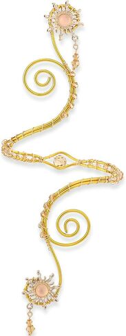 FRESHME Gold Arm Cuff Jewelry - Sun Accessories Adjustable Upper Arm Cuff Bracket Boho Outfits for Women in Kuwait