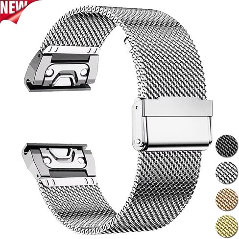 KLVN 20/22/26mm Quick Fit Strap for Garmin Fenix 8 43 51mm 7s 7X 7 Pro Fenix 6s 6X 6 5s 5X 5Plus Tactix 7 Stainless Steel Band Forerunner 965 Watchbands in Saudi Arabia