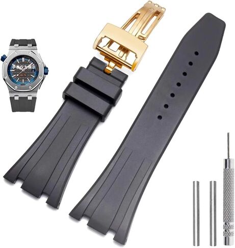 KLVN Silicone Watch Straps 26mm 27mm Watchband For AP 15400 15202 15500 15703 26470SO Royal Oak Offshore Men's Sports Rubber Bracelet in Saudi Arabia
