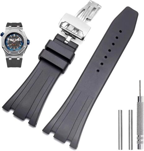 KLVN Silicone Watch Straps 26mm 27mm Watchband For AP 15400 15202 15500 15703 26470SO Royal Oak Offshore Men's Sports Rubber Bracelet in Saudi Arabia