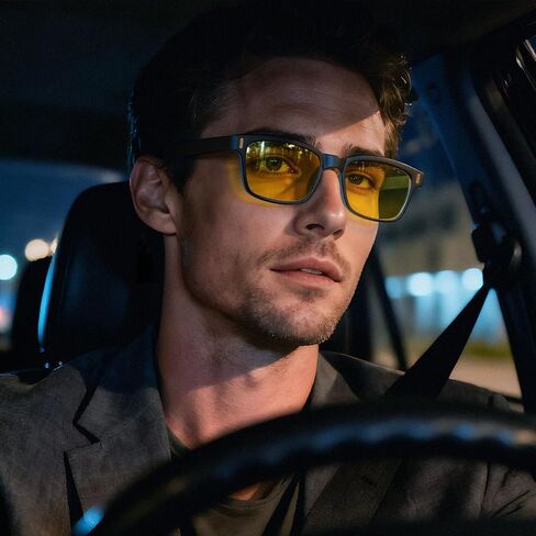 CARFIA Night Vision Glasses Driving for Men Women Anti-glare,Safety HD Yellow Lens Fishing Golf Narrow Face Glasses in Saudi Arabia