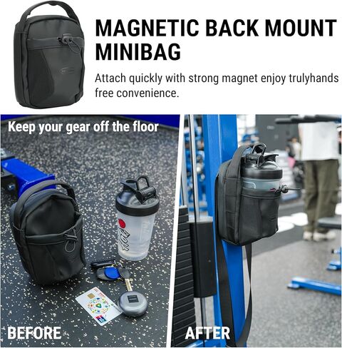 Magnetic Gym Bag with Anti-Theft Design, RFID-Blocking Anti-Theft Crossbody Bag for Men & Women, N52 Strong Magnets Clip to Racks/Golf Carts, Water-Resistant Travel/Daily use Crossbody Bag in Saudi Arabia