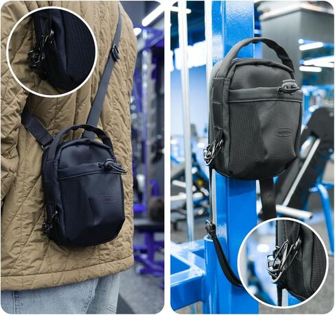 Magnetic Gym Bag with Anti-Theft Design, RFID-Blocking Anti-Theft Crossbody Bag for Men & Women, N52 Strong Magnets Clip to Racks/Golf Carts, Water-Resistant Travel/Daily use Crossbody Bag in Saudi Arabia
