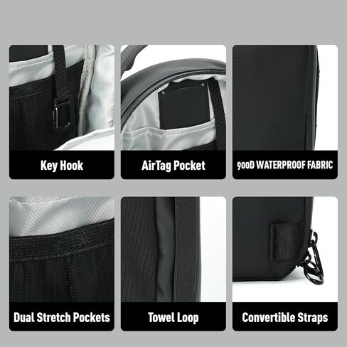 Magnetic Gym Bag with Anti-Theft Design, RFID-Blocking Anti-Theft Crossbody Bag for Men & Women, N52 Strong Magnets Clip to Racks/Golf Carts, Water-Resistant Travel/Daily use Crossbody Bag in Saudi Arabia