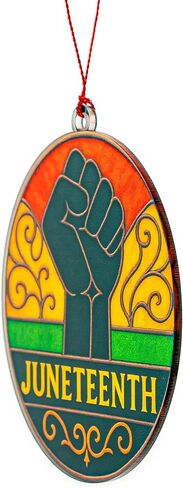 Juneteenth Decorations Celebration Suncatcher Decor, Black History Month Decorations with Story Card, Happy Juneteenth Freedom Day Suncatcher Ornament for Home, Window, Office, car in Saudi Arabia