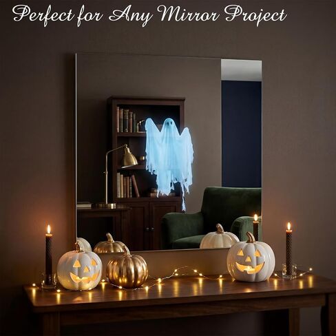 Novabright 6 Packs Two Way Mirror 12" x 16" x 0.04" Acrylic Infinity See Through Mirror 30% Transparent, Shatterproof 2 Way Mirrors Sheets for Smart Mirrors, Home Decor, Teleprompter & Theatrical Use in Kuwait