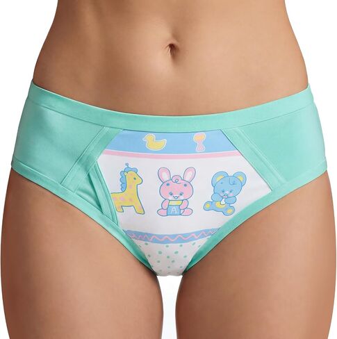 Littleforbig Soft Silky Underwear Comfortable Washable Reusable Waterproof Adult Briefs Training Pants - Baby Parade M Green in Saudi Arabia