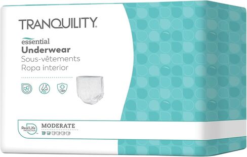 Tranquility Essential Disposable Absorbent Underwear LG 44-54 in. Waist, Moderate Absorbency Soft Protective Pull-On Underwear, Large, 100 Ct Case in Kuwait