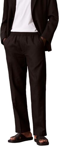 Calvin Klein Men's Straight Linen Pull-on Pant in Kuwait