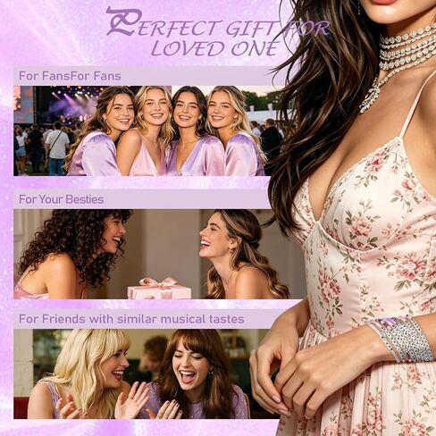 Ariana Inspired Merch Bracelets, 8PCS Glass Beaded Bracelet Jewelry Fan Gifts for Concert Outfit, Fan Meetups & Everyday Wear, Pop Music Lover Decor Accessories for Women in Saudi Arabia