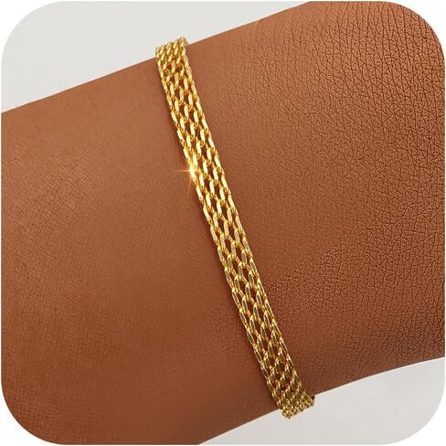 Silver Bracelets for Women, 925 Sterling Silver Chain Bracelets Diamond Cut 5MM Mesh Silver Bracelet Jewelry Gifts for Women in Saudi Arabia