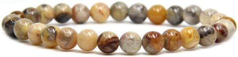 Angelstones Handmade Natural Healing Gemstone 6mm Round Beads Stretch Crystal Bracelet 7 Inch Unisex in Saudi Arabia