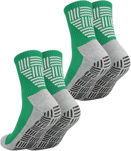 1/2/3 Pairs Men's Grip Soccer Socks for US 7-12.5, Anti-Slip Athletic Grippy Socks Non Slip Pads for Football in Kuwait