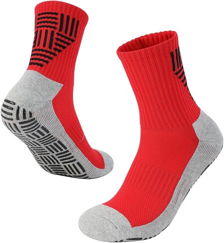 1/2/3 Pairs Men's Grip Soccer Socks for US 7-12.5, Anti-Slip Athletic Grippy Socks Non Slip Pads for Football in Kuwait
