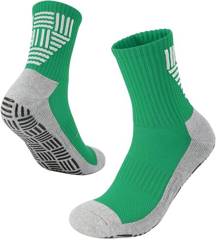 1/2/3 Pairs Men's Grip Soccer Socks for US 7-12.5, Anti-Slip Athletic Grippy Socks Non Slip Pads for Football in Kuwait