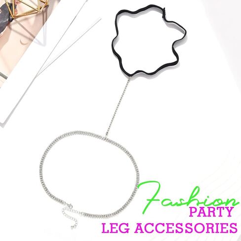 Rhinestone Thigh Jewelry Silver Thigh Chain Body Jewelry for Women in Saudi Arabia