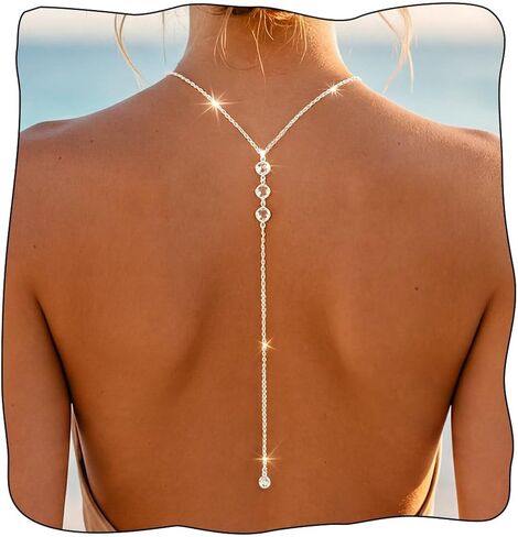 YONAMIX Long Back Chain for Backless Dress Necklace Jewelry for Women in Saudi Arabia