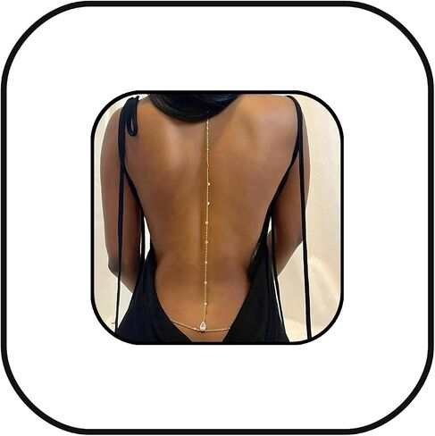 Multi-Layer Rhinestone Body Chain for Women Gold/Silver Tone Chest & Back Chain Beach Party Nightclub Jewelry in Saudi Arabia