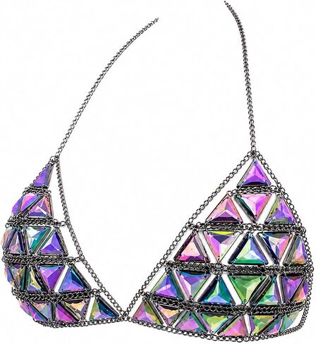 1-Piece Acrylic Body Chain, Adjustable Rave Top​ and Bikini Jewelry​ for Women, Festival​ & Beach Outfits in Saudi Arabia