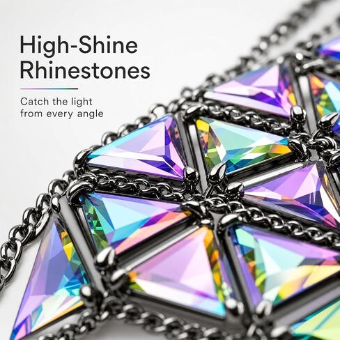 1-Piece Acrylic Body Chain, Adjustable Rave Top​ and Bikini Jewelry​ for Women, Festival​ & Beach Outfits in Saudi Arabia